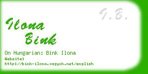 ilona bink business card